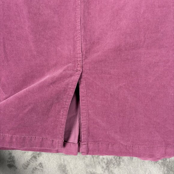 St. John's Bay Corduroy Midi Skirt Women's 16 Pink Slim Stretch Preppy Academia - Picture 8 of 10